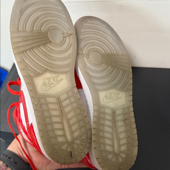 Red and White Air Jordan Sneakers 1 - Picture 2 of 7